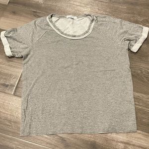Stateside Light Gray Rolled Up Short Sleeve